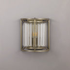 NL91369 Maccia 2 Light Wall Light Antique Brass Clear