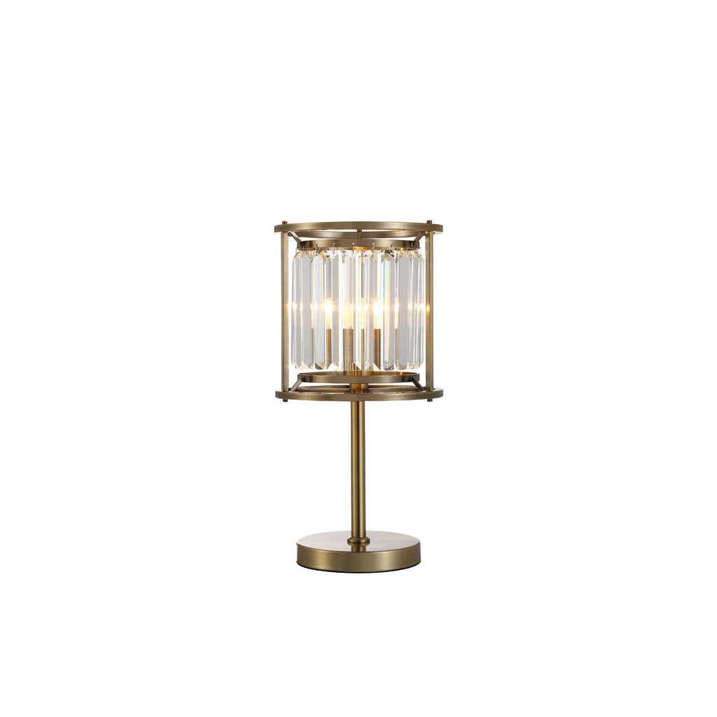 NL91379 Maccia 1 Light Table Lamp Antique Brass Clear