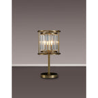 NL91379 Maccia 1 Light Table Lamp Antique Brass Clear