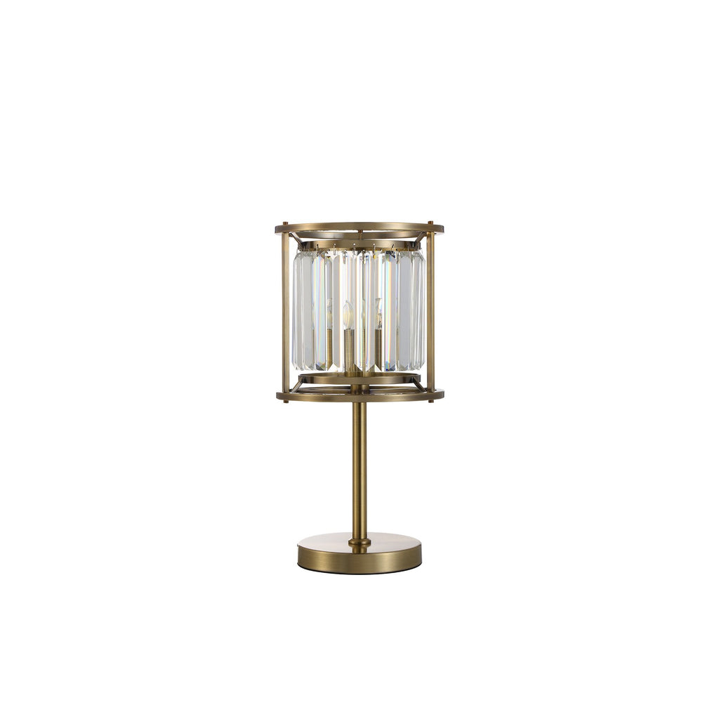 NL91379 Maccia 1 Light Table Lamp Antique Brass Clear