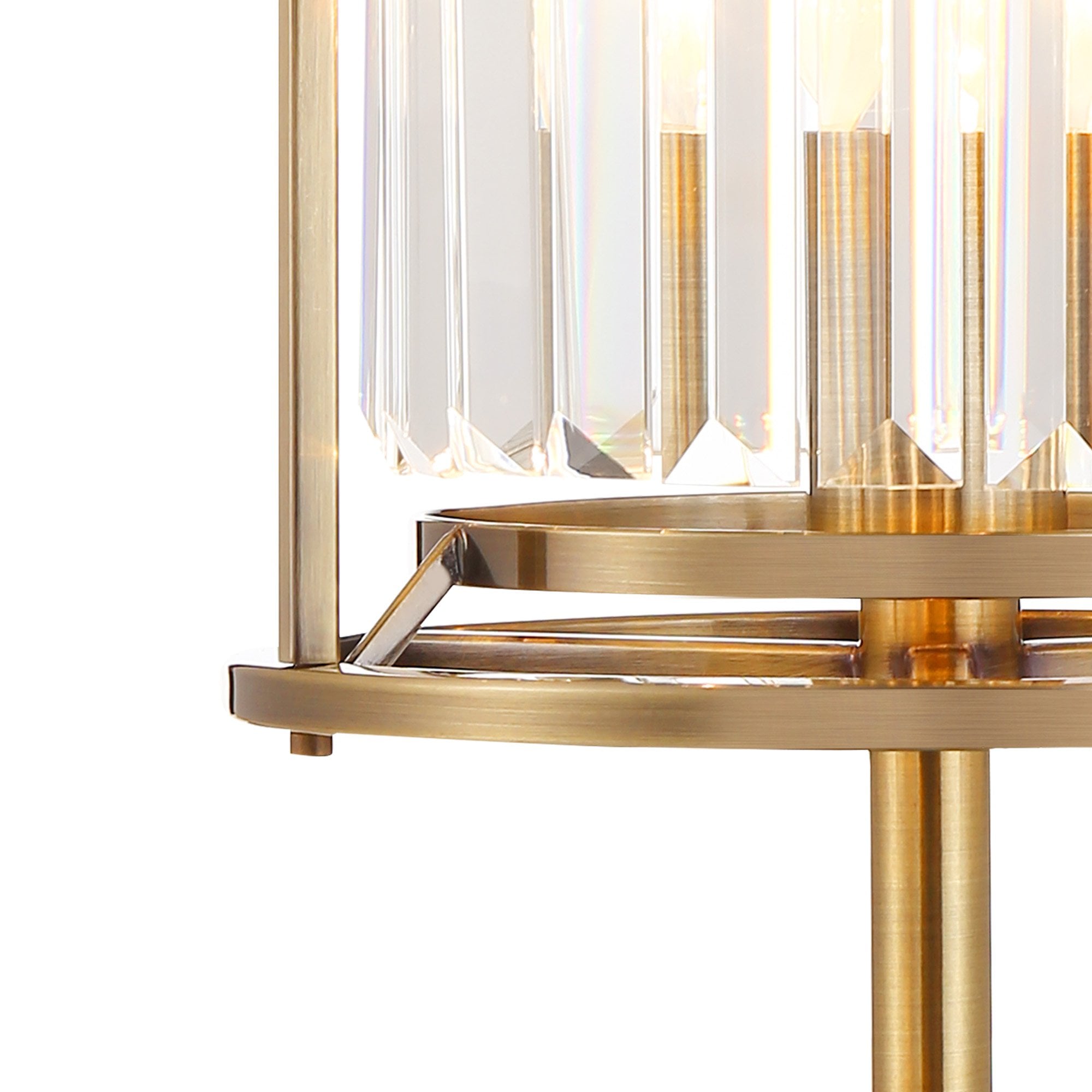 NL91379 Maccia 1 Light Table Lamp Antique Brass Clear