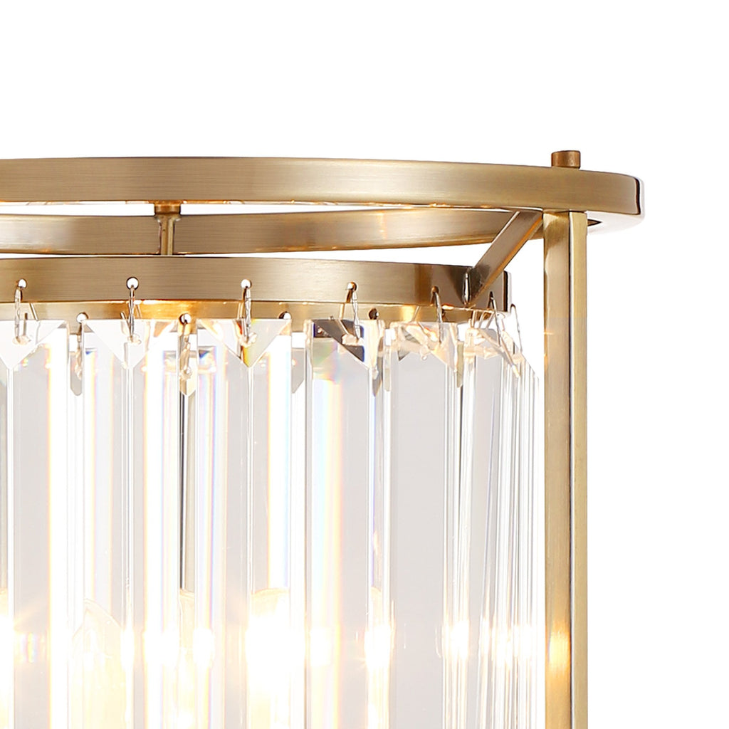 NL91379 Maccia 1 Light Table Lamp Antique Brass Clear