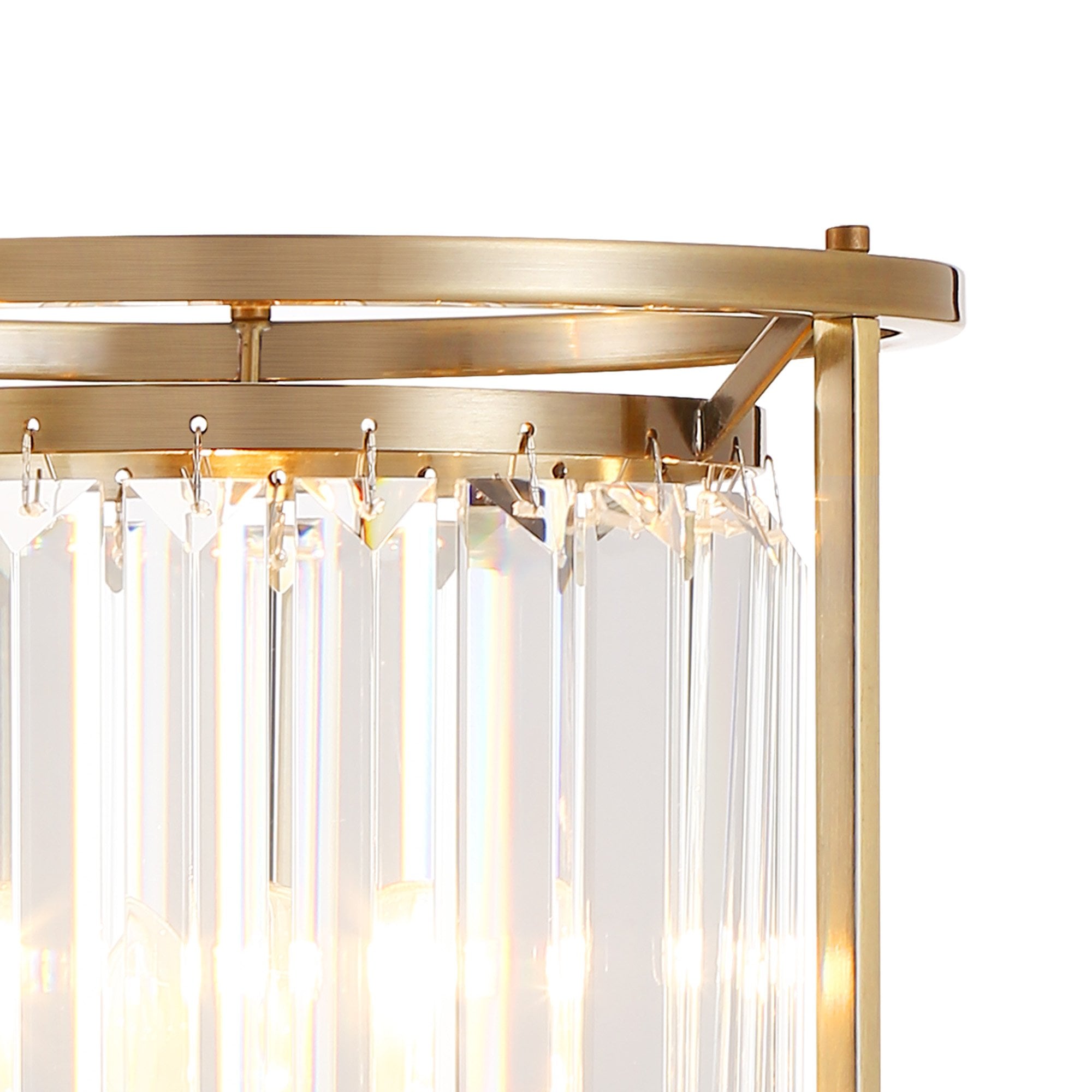 NL91379 Maccia 1 Light Table Lamp Antique Brass Clear