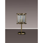 NL91379 Maccia 1 Light Table Lamp Antique Brass Clear