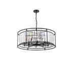 NL93059 Maccia 10 Light Pendant Satin Black Clear