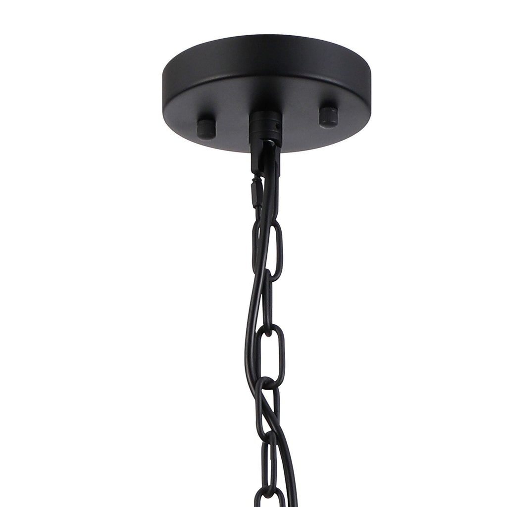 NL93059 Maccia 10 Light Pendant Satin Black Clear