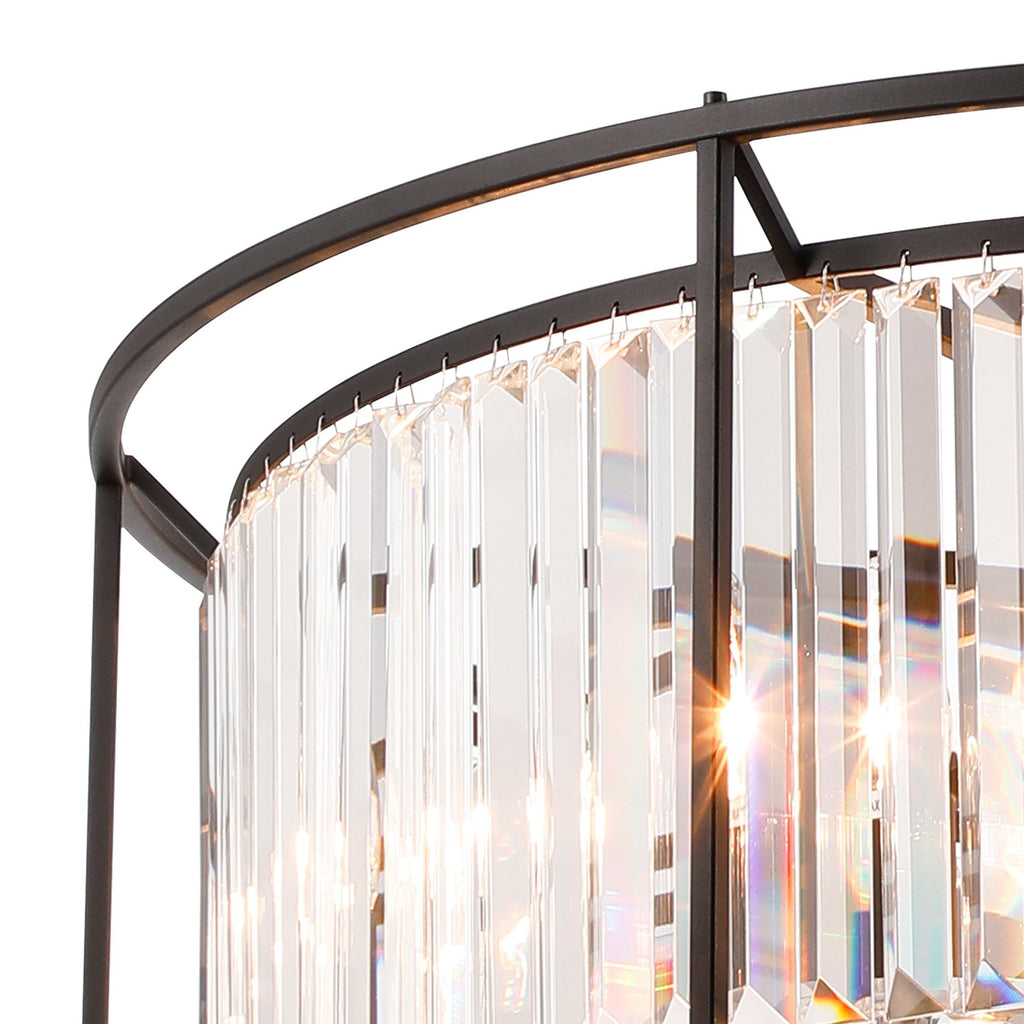 NL93059 Maccia 10 Light Pendant Satin Black Clear