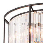 NL93059 Maccia 10 Light Pendant Satin Black Clear