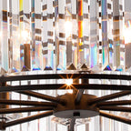 NL93059 Maccia 10 Light Pendant Satin Black Clear