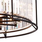 NL93059 Maccia 10 Light Pendant Satin Black Clear
