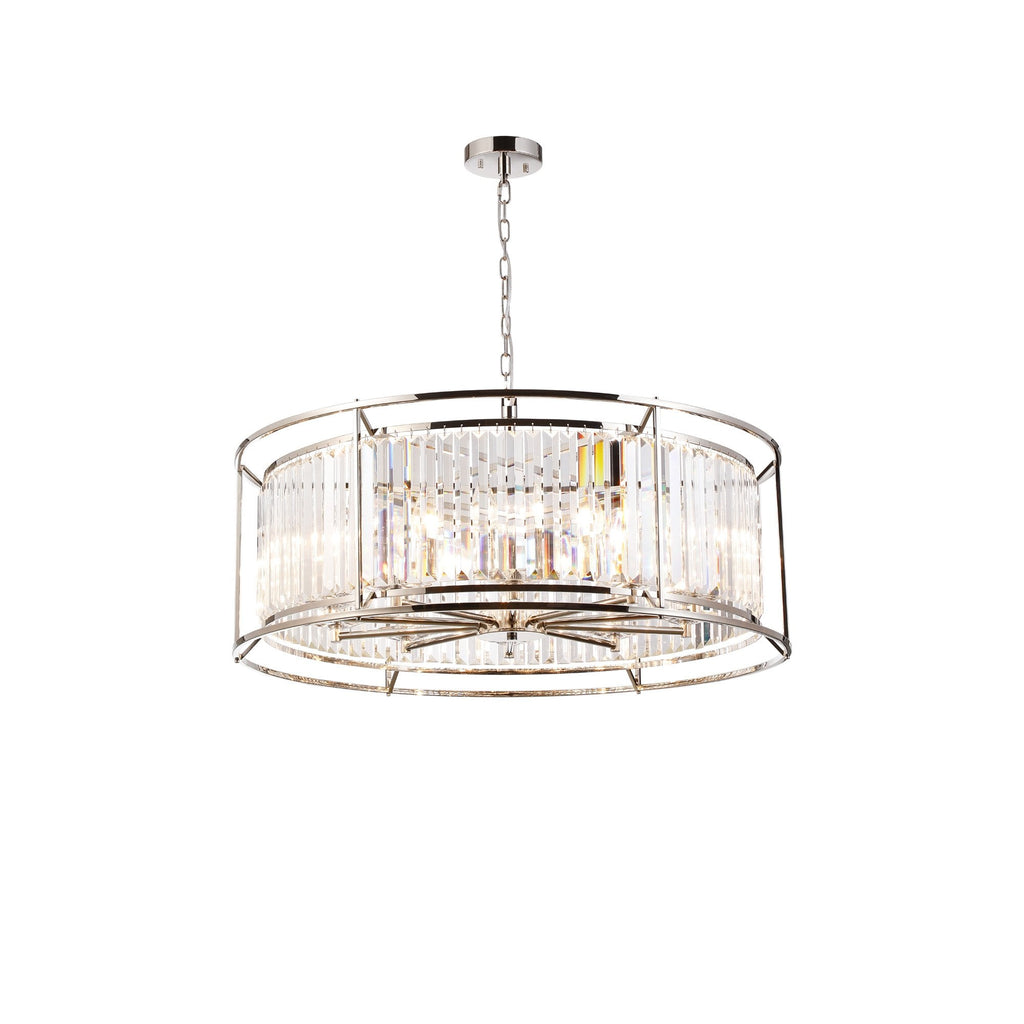 NL93069 Maccia 10 Light Pendant Polished Nickel Clear