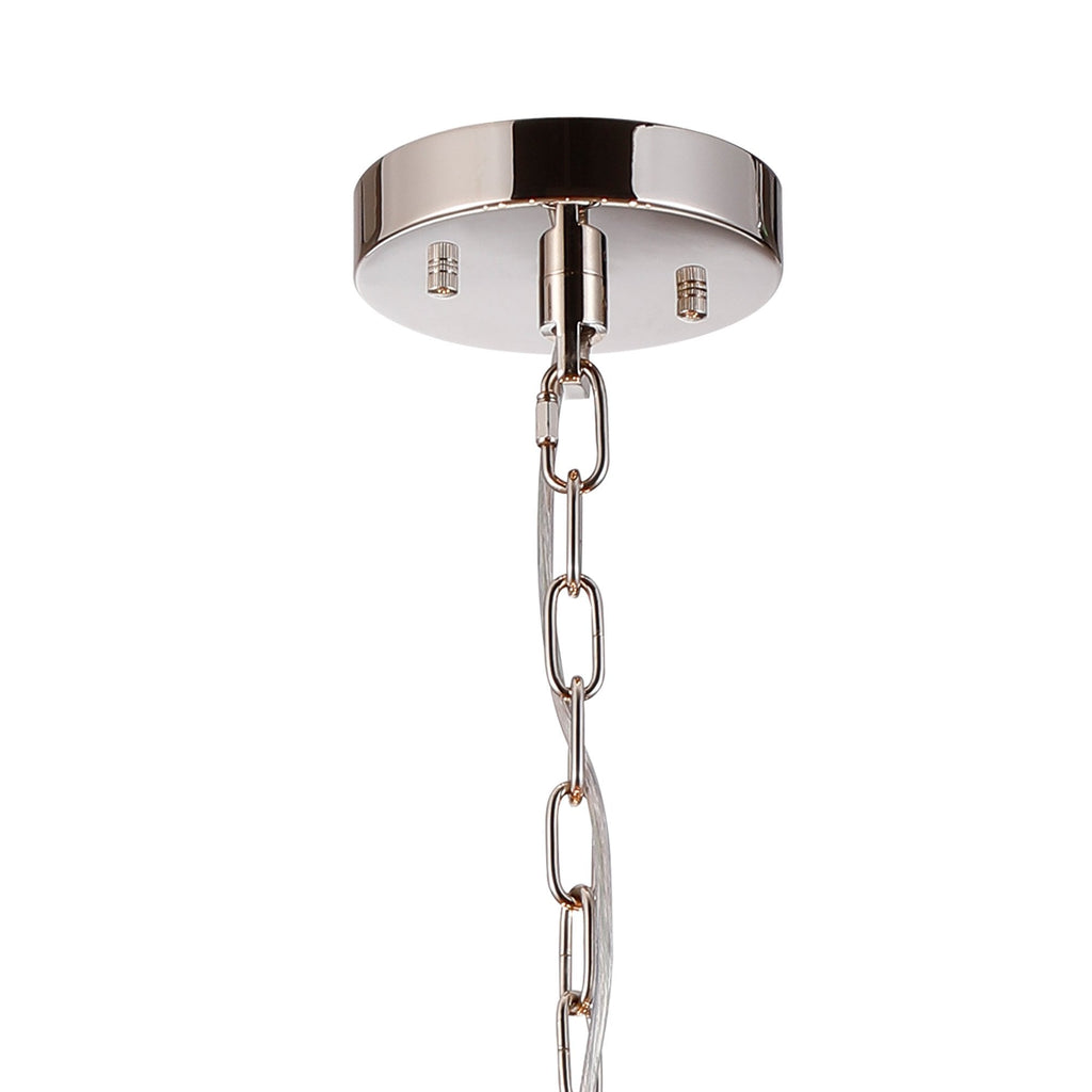 NL93069 Maccia 10 Light Pendant Polished Nickel Clear