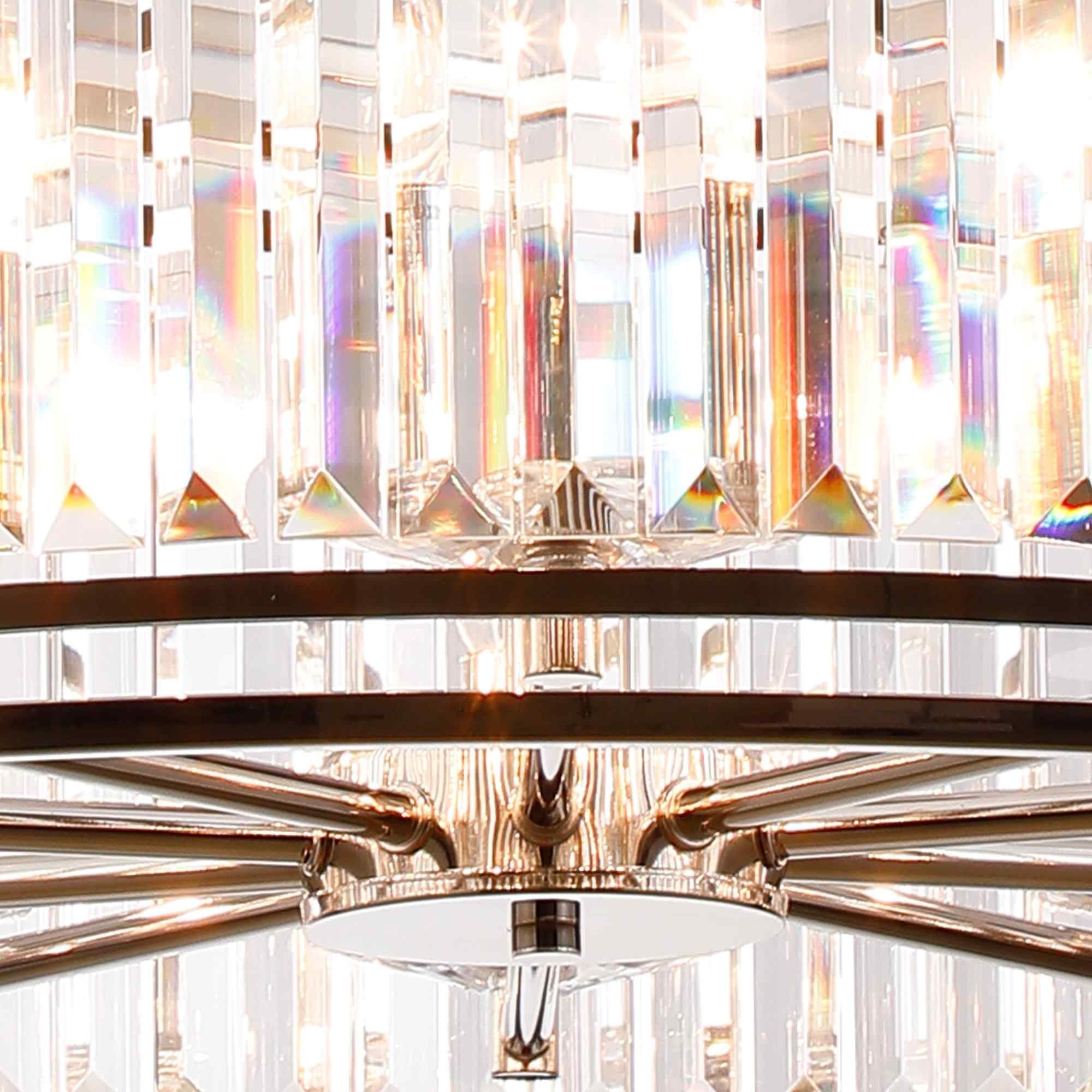 NL93069 Maccia 10 Light Pendant Polished Nickel Clear
