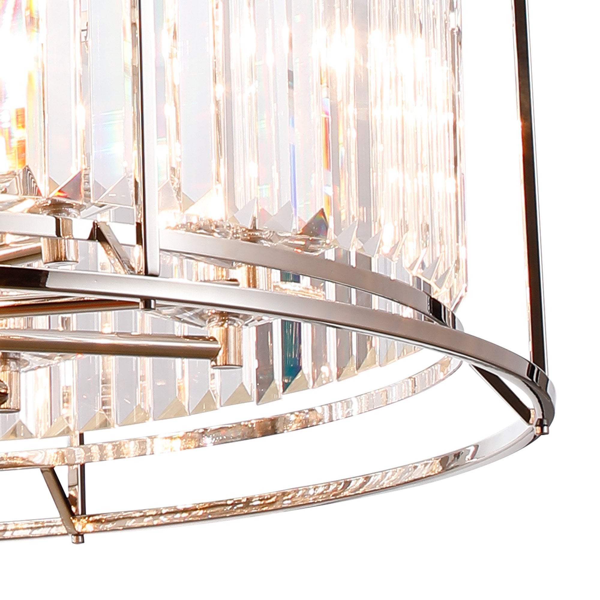 NL93069 Maccia 10 Light Pendant Polished Nickel Clear