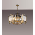 NL93079 Maccia 10 Light Pendant Antique Brass Clear