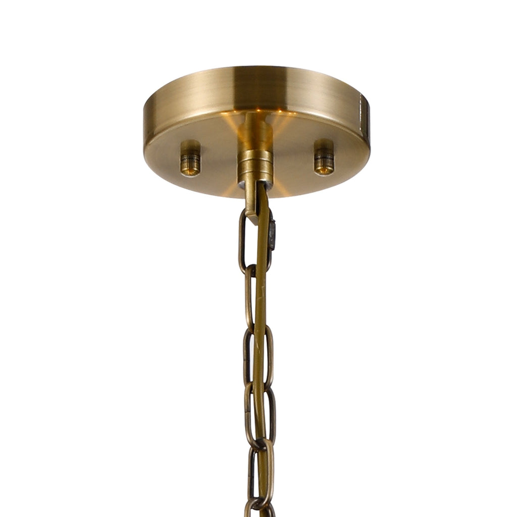 NL93079 Maccia 10 Light Pendant Antique Brass Clear