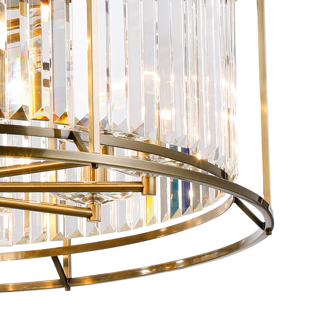 NL93079 Maccia 10 Light Pendant Antique Brass Clear