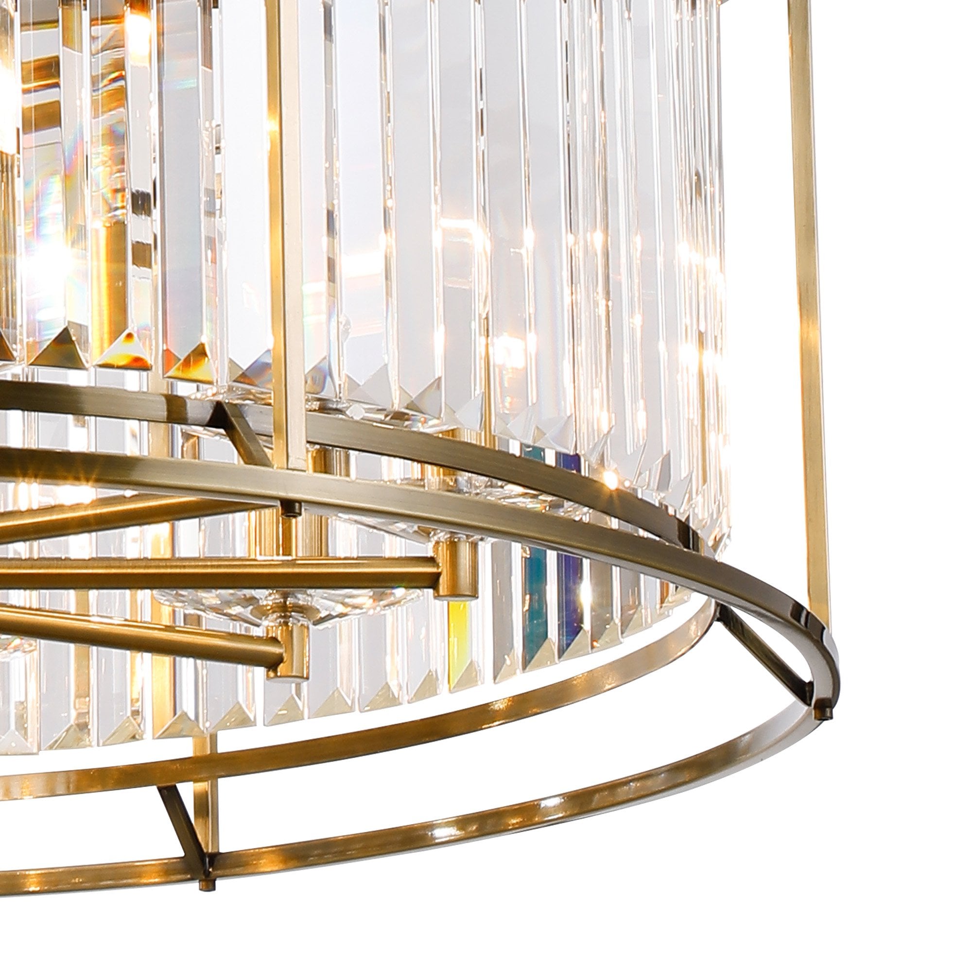 NL93079 Maccia 10 Light Pendant Antique Brass Clear