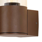 NL7074/CL9 Marc 1 Light Outdoor Wall Light Matt Brown Clear