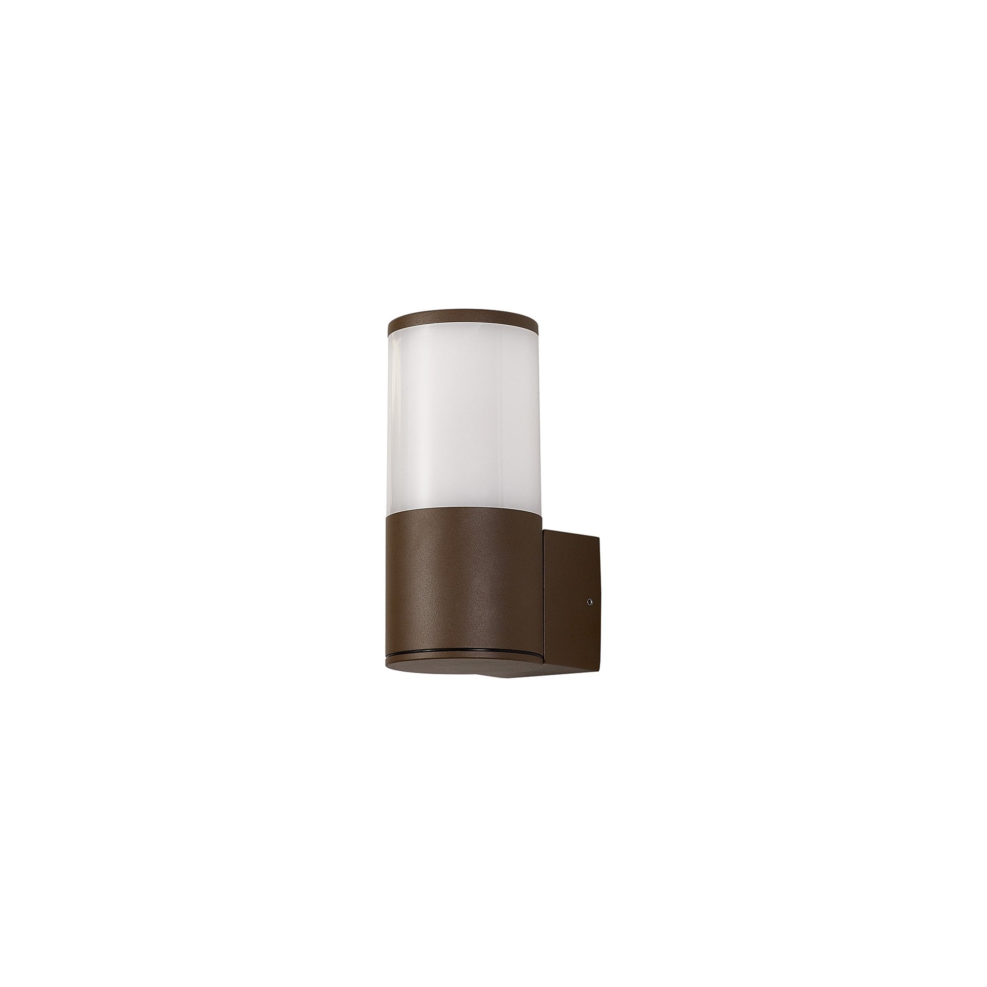 NL7074/OP9 Marc 1 Light Outdoor Wall Light Matt Brown Opal