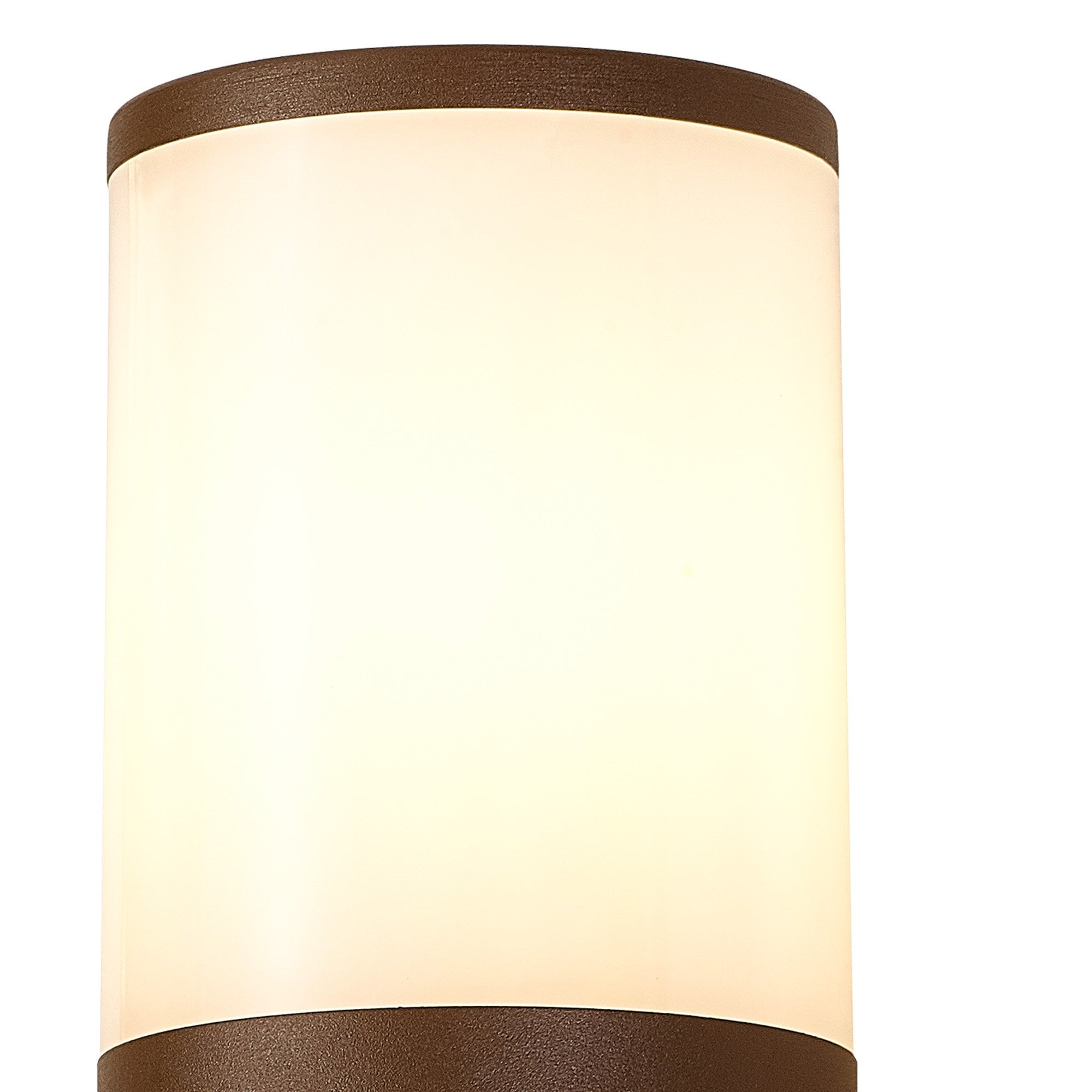 NL7074/OP9 Marc 1 Light Outdoor Wall Light Matt Brown Opal