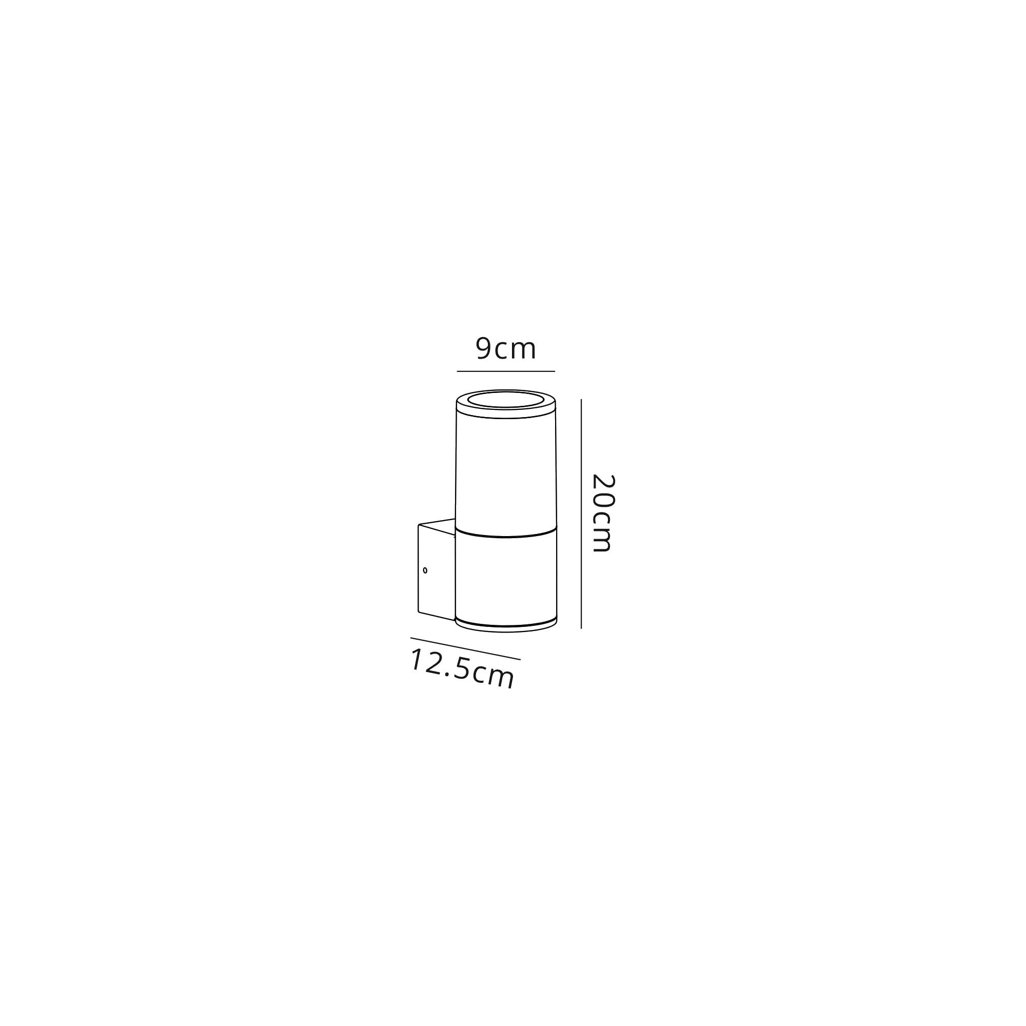 NL7074/SM9 Marc 1 Light Outdoor Wall Light Matt Brown Smoked