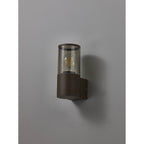 NL7074/SM9 Marc 1 Light Outdoor Wall Light Matt Brown Smoked