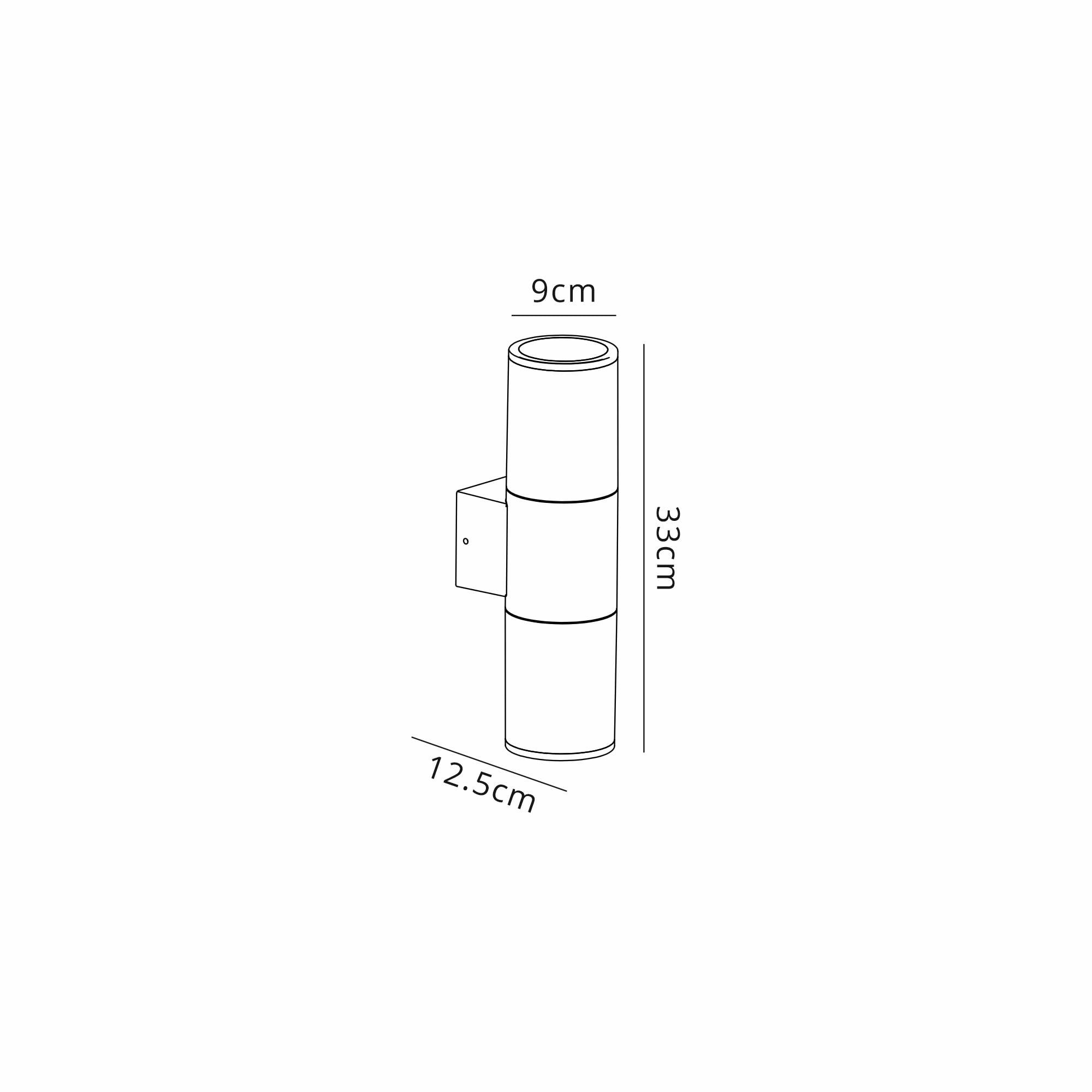 NL7075/OP9 Marc 2 Light Outdoor Wall Light Matt Brown Opal