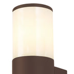 NL7075/OP9 Marc 2 Light Outdoor Wall Light Matt Brown Opal