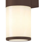 NL7075/OP9 Marc 2 Light Outdoor Wall Light Matt Brown Opal