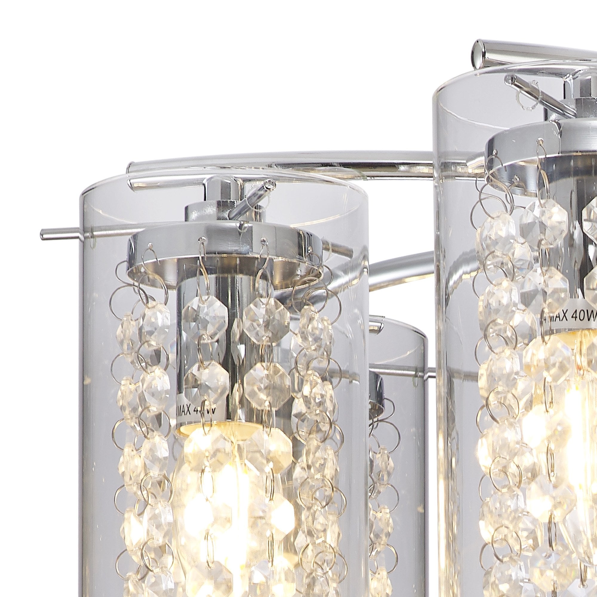 NL90989 Minnie 8 Light Ceiling Light Polished Chrome Crystal