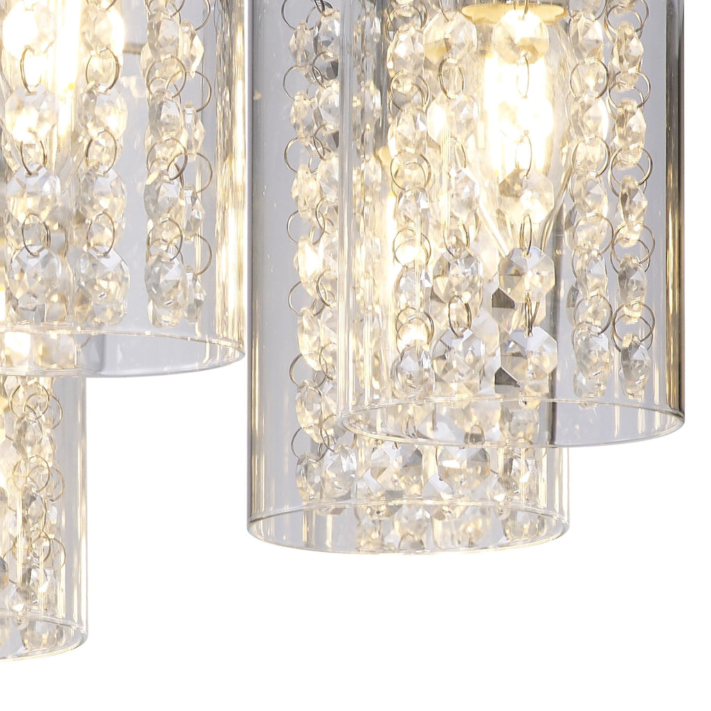 NL90989 Minnie 8 Light Ceiling Light Polished Chrome Crystal