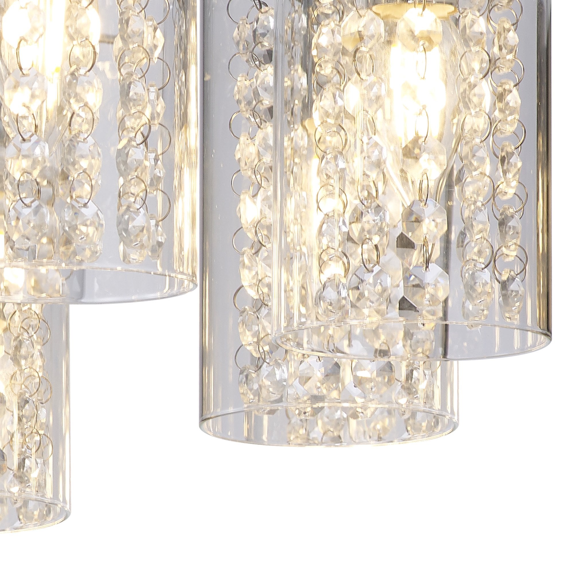 NL90989 Minnie 8 Light Ceiling Light Polished Chrome Crystal