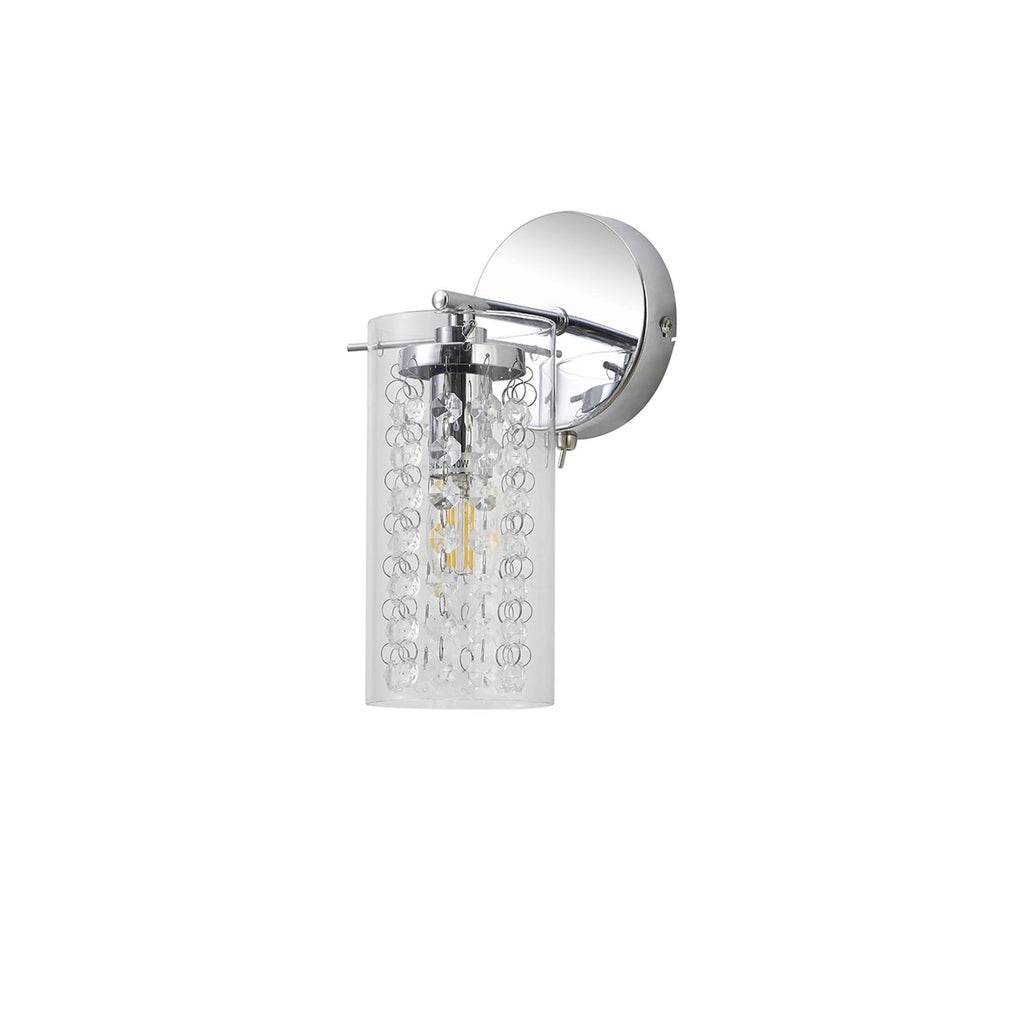 NL90999 Minnie 1 Light Wall Light Polished Chrome Crystal