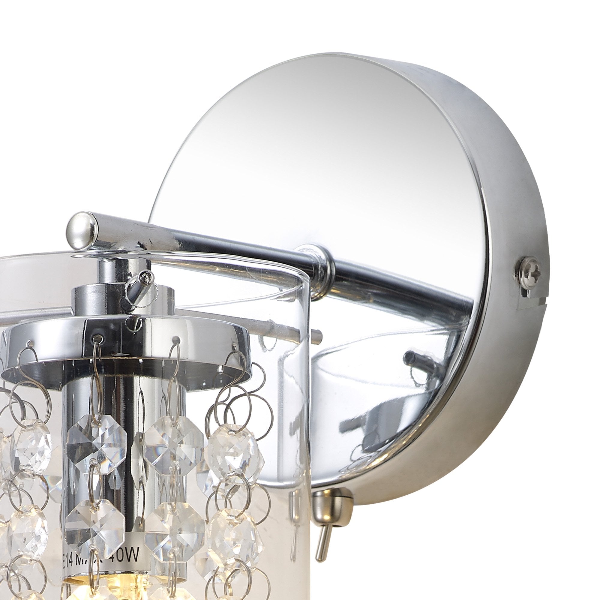 NL90999 Minnie 1 Light Wall Light Polished Chrome Crystal