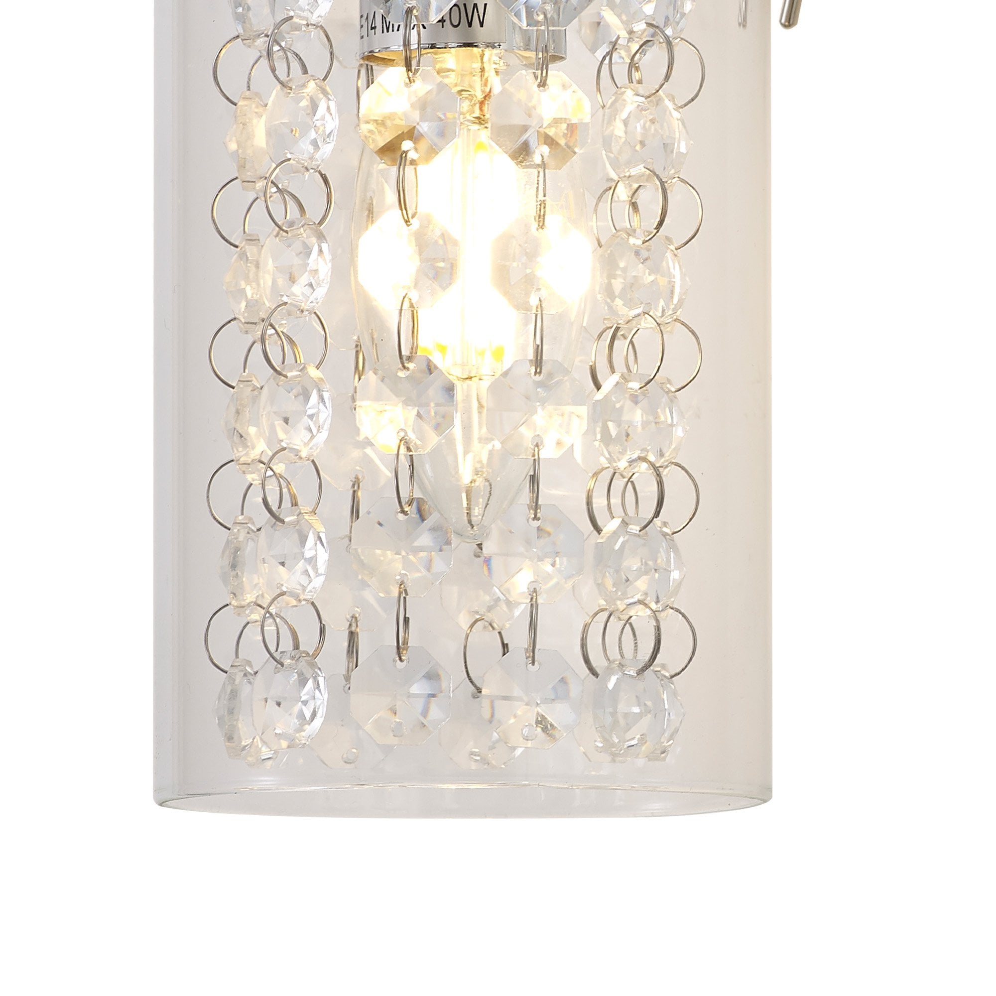 NL90999 Minnie 1 Light Wall Light Polished Chrome Crystal