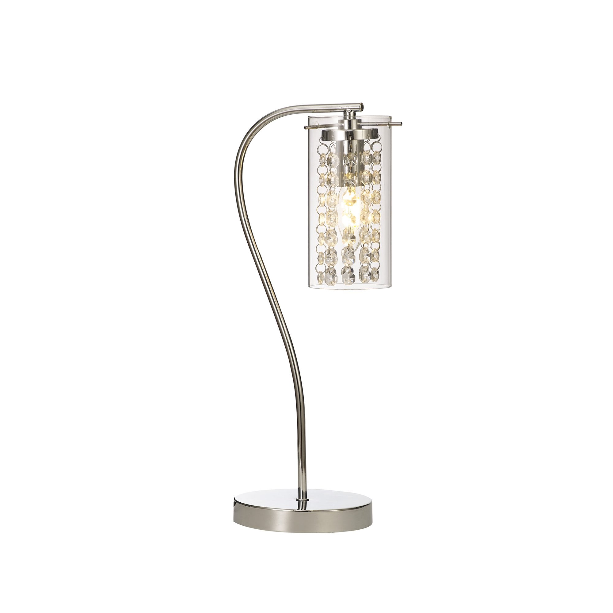 NL91009 Minnie 1 Light Table Lamp Polished Chrome Crystal