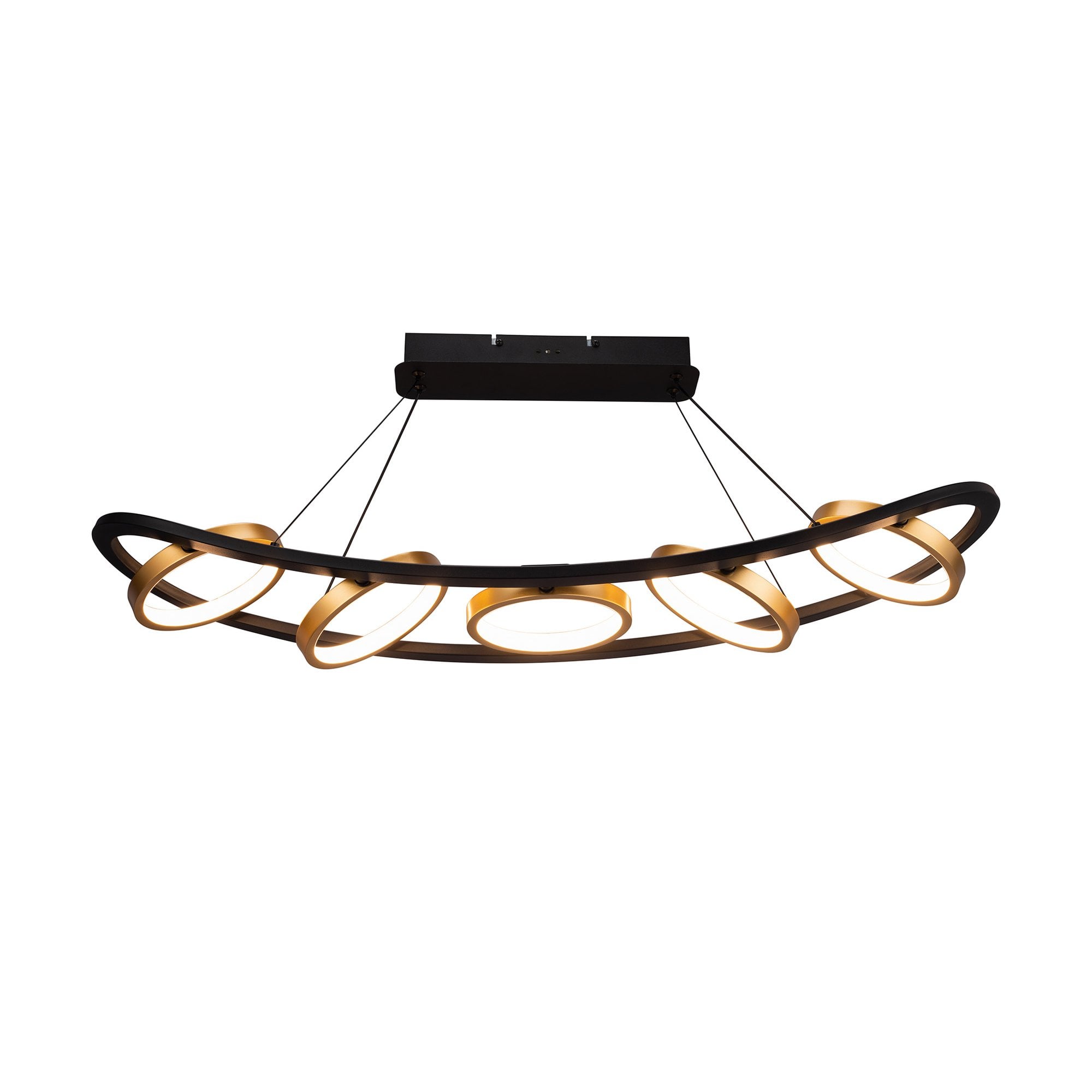 NL74519 Naegel 5 LED Linear Pendant Satin Black Gold