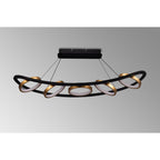 NL74519 Naegel 5 LED Linear Pendant Satin Black Gold