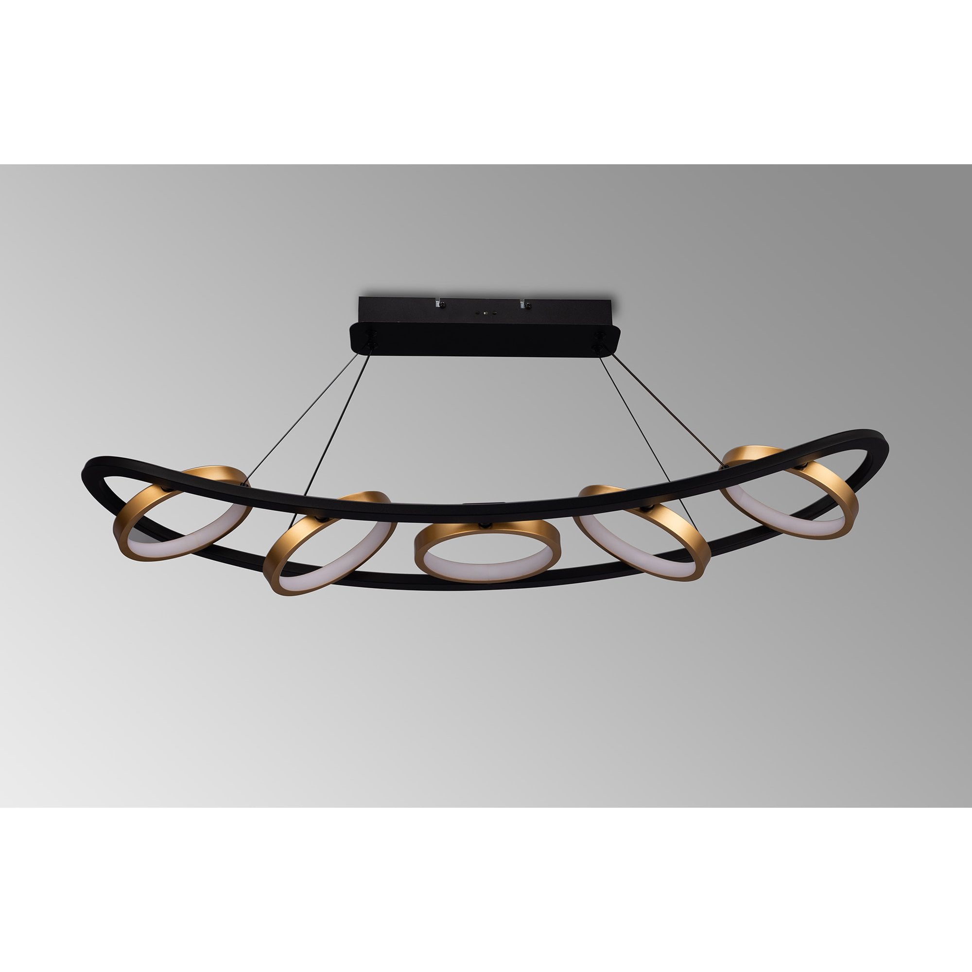 NL74519 Naegel 5 LED Linear Pendant Satin Black Gold