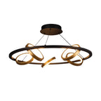 NL74529 Naegel 5 LED Round Pendant Satin Black Gold