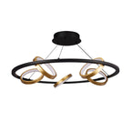 NL74529 Naegel 5 LED Round Pendant Satin Black Gold