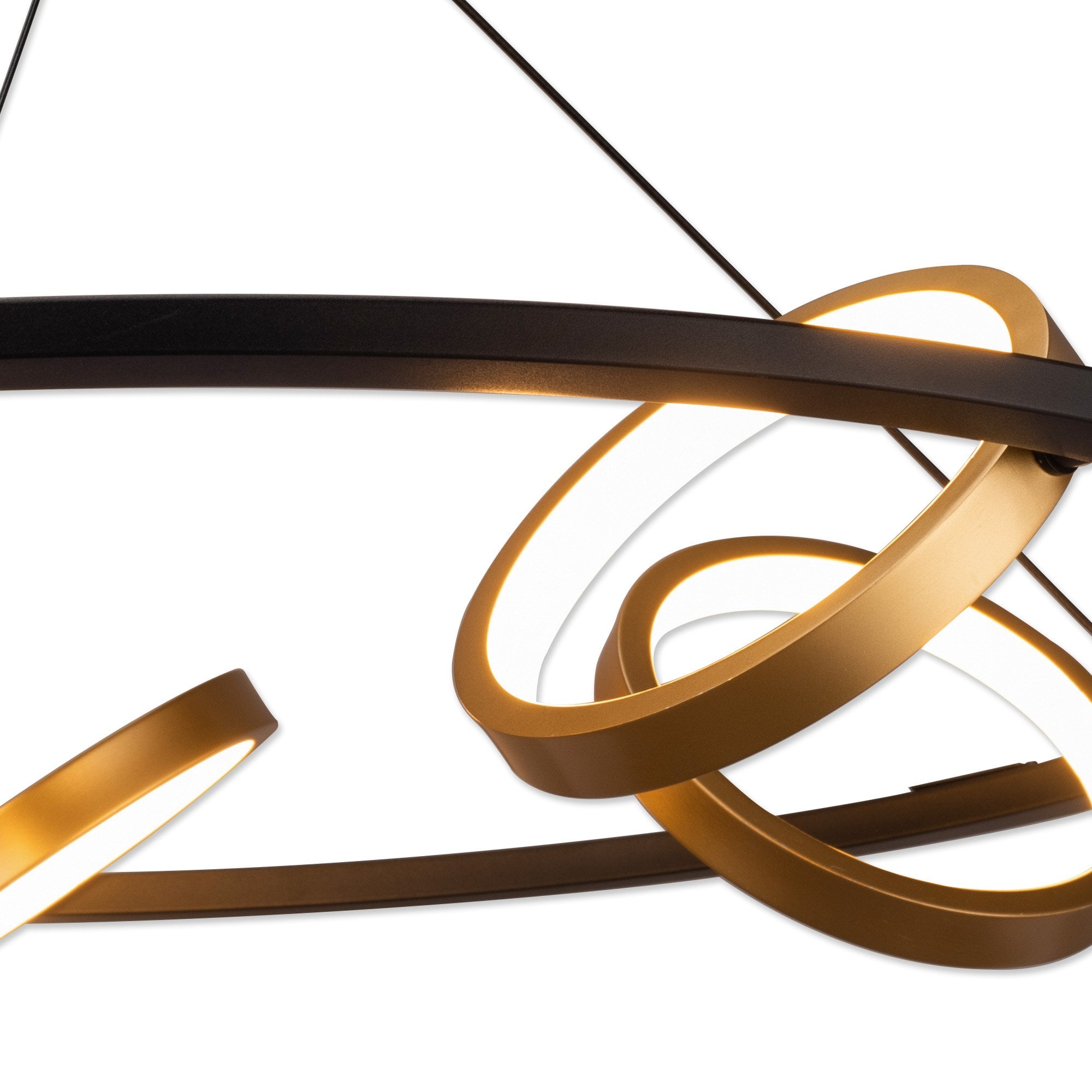 NL74529 Naegel 5 LED Round Pendant Satin Black Gold
