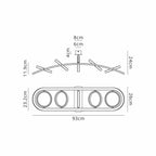 NL74539 Naegel 5 LED Ceiling Light Satin Black Gold