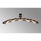 NL74539 Naegel 5 LED Ceiling Light Satin Black Gold