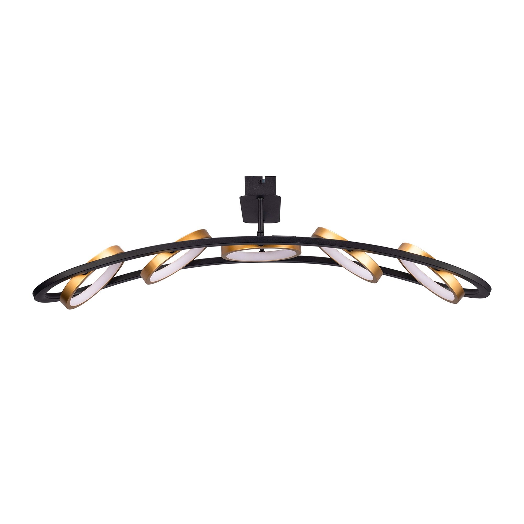 NL74539 Naegel 5 LED Ceiling Light Satin Black Gold