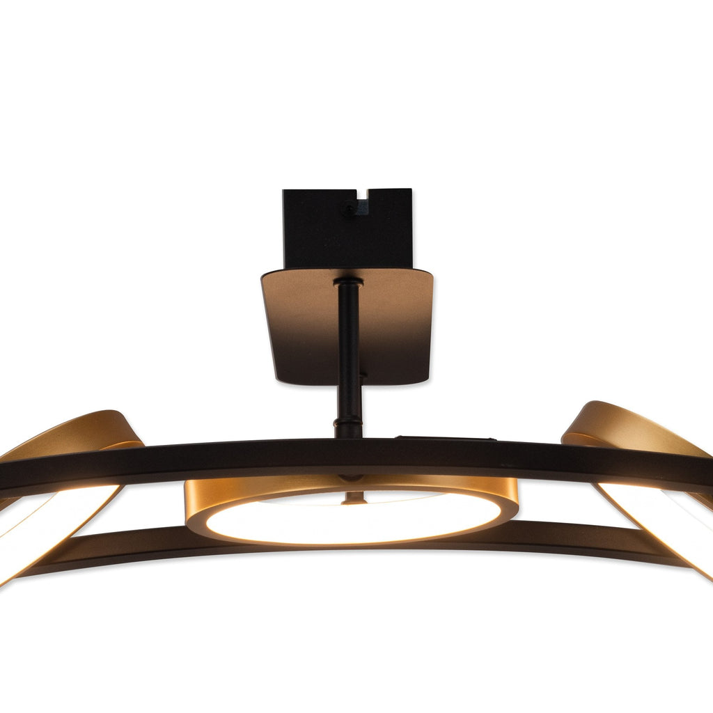 NL74539 Naegel 5 LED Ceiling Light Satin Black Gold