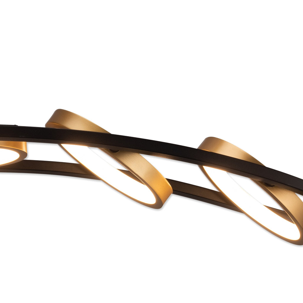 NL74539 Naegel 5 LED Ceiling Light Satin Black Gold