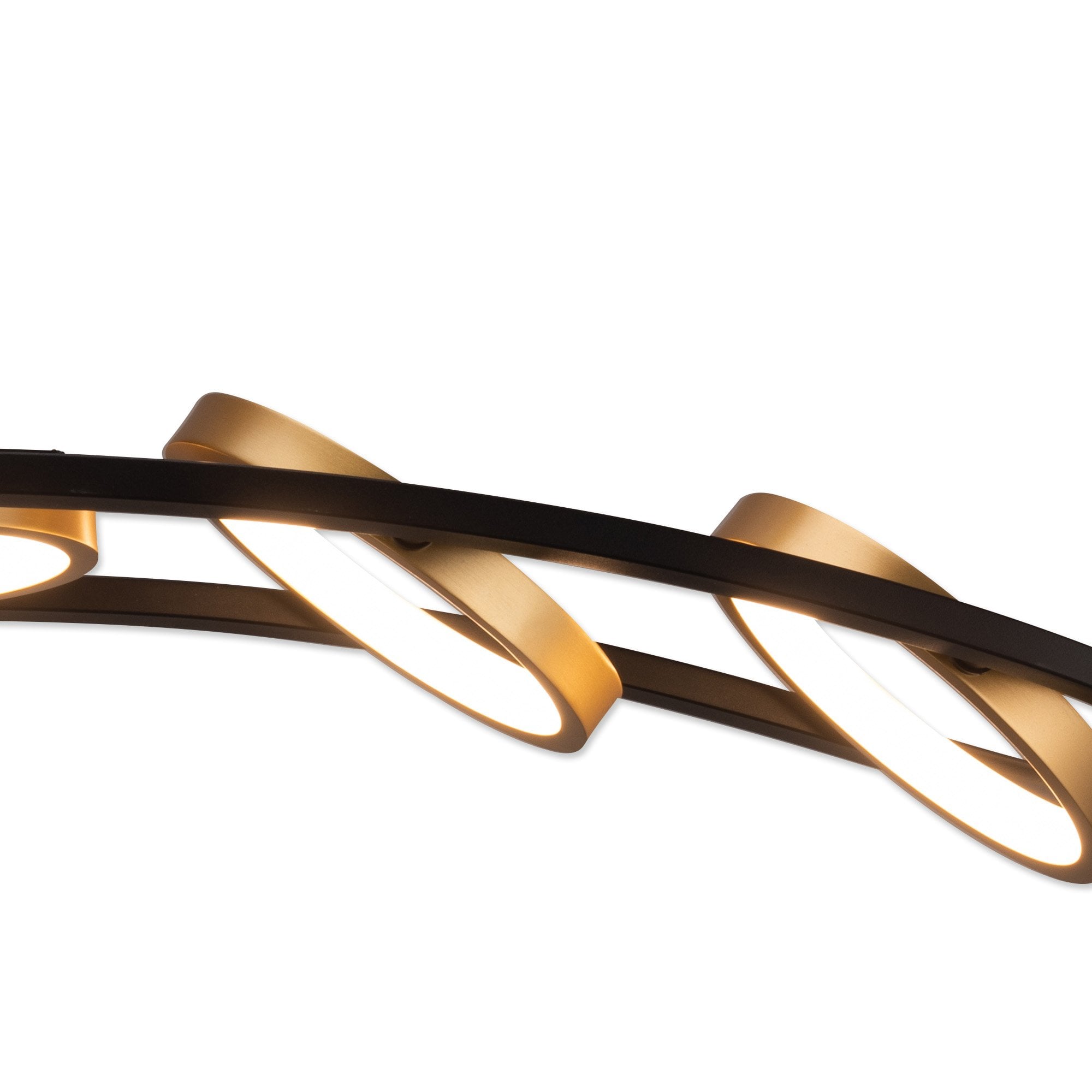 NL74539 Naegel 5 LED Ceiling Light Satin Black Gold