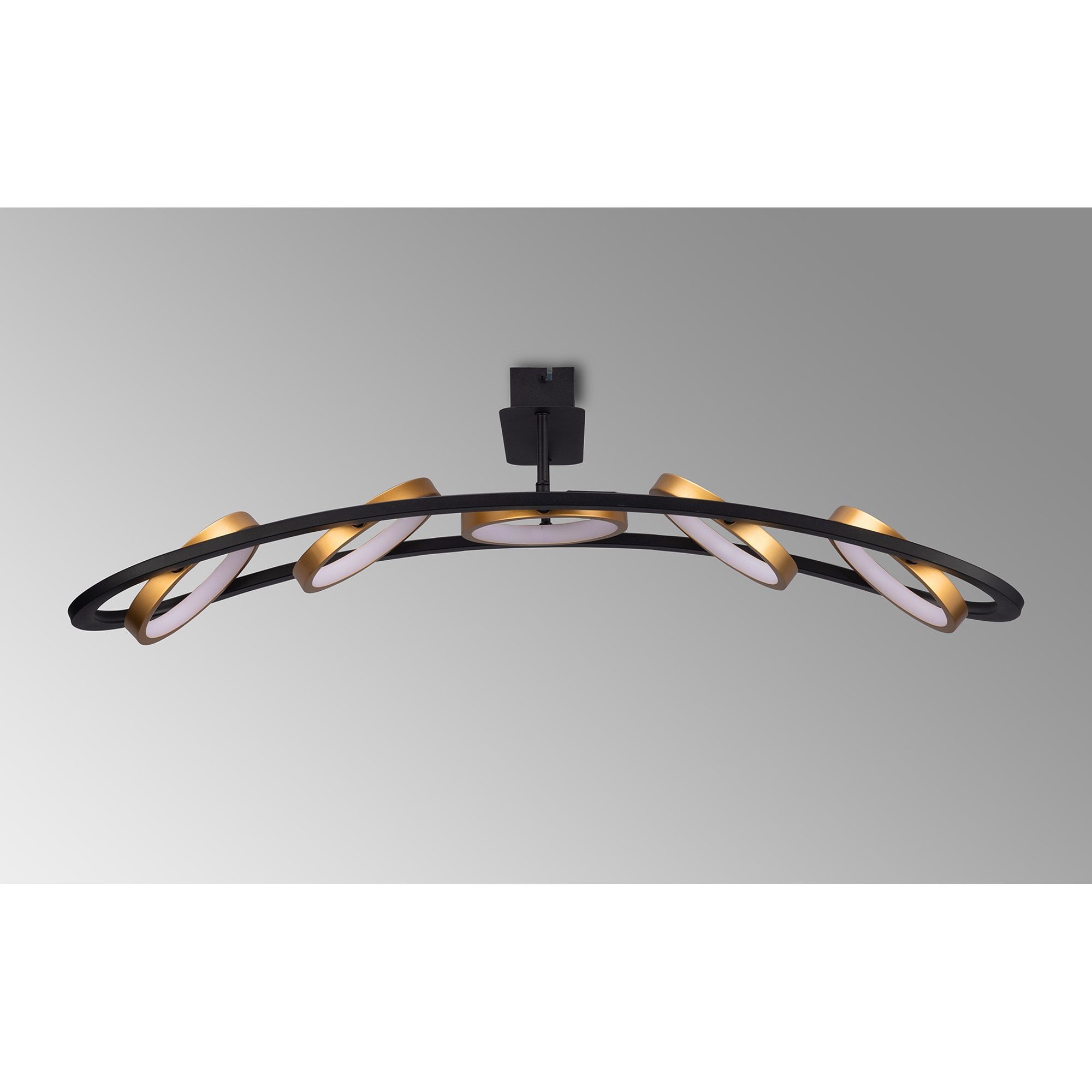 NL74539 Naegel 5 LED Ceiling Light Satin Black Gold